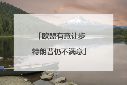 欧盟有意让步 特朗普仍不满意