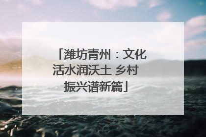 潍坊青州：文化活水润沃土 乡村振兴谱新篇