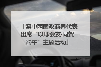 澳中两国政商界代表出席“以球会友·同贺端午”主题活动