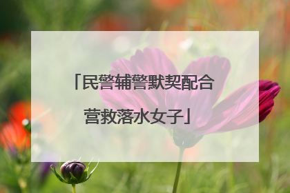 民警辅警默契配合 营救落水女子