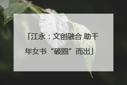 江永：文创融合 助千年女书“破圈”而出