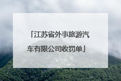 江苏省外事旅游汽车有限公司收罚单