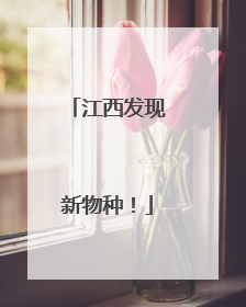 江西发现新物种！