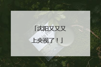 沈阳又又又上央视了！