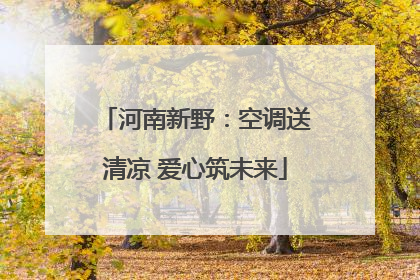河南新野：空调送清凉 爱心筑未来