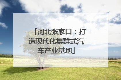 河北张家口：打造现代化集群式汽车产业基地