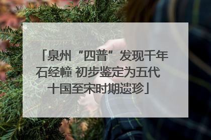 泉州“四普”发现千年石经幢 初步鉴定为五代十国至宋时期遗珍