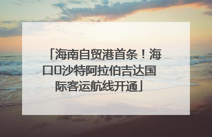 海南自贸港首条！海口⇌沙特阿拉伯吉达国际客运航线开通