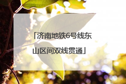 济南地铁6号线东山区间双线贯通