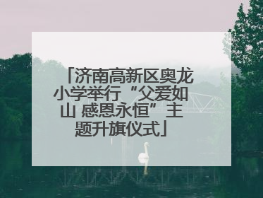 济南高新区奥龙小学举行“父爱如山 感恩永恒”主题升旗仪式