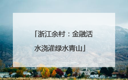 浙江余村：金融活水浇灌绿水青山