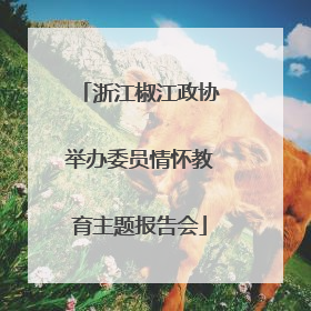 浙江椒江政协举办委员情怀教育主题报告会