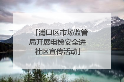 浦口区市场监管局开展电梯安全进社区宣传活动