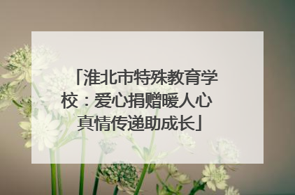 淮北市特殊教育学校：爱心捐赠暖人心 真情传递助成长