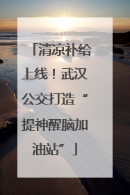 清凉补给上线！武汉公交打造“提神醒脑加油站”