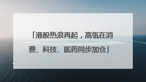 港股热浪再起，高瓴在消费、科技、医药同步加仓