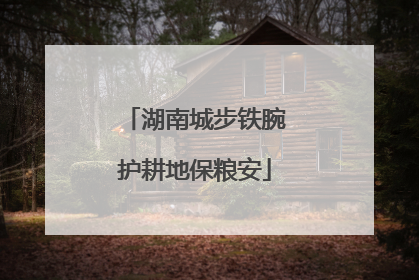 湖南城步铁腕护耕地保粮安