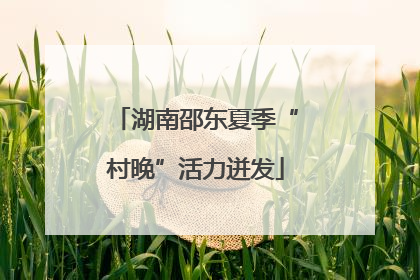 湖南邵东夏季“村晚”活力迸发