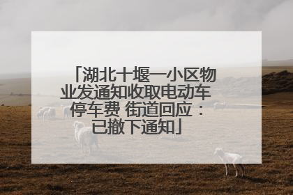 湖北十堰一小区物业发通知收取电动车停车费 街道回应：已撤下通知
