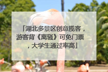 湖北多景区创意揽客，游客背《离骚》可免门票，大学生通过率高