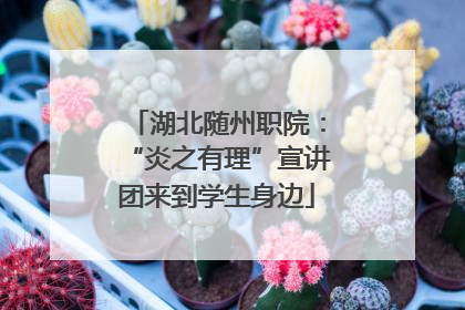 湖北随州职院：“炎之有理”宣讲团来到学生身边