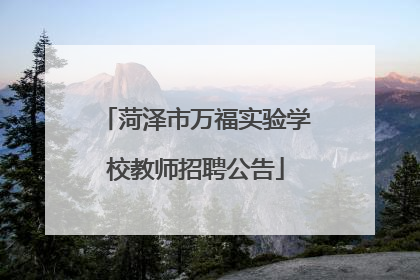 菏泽市万福实验学校教师招聘公告