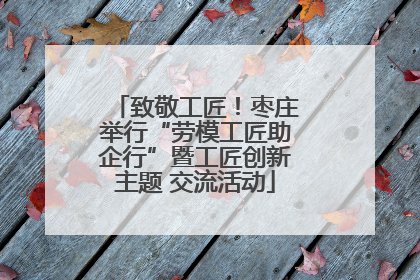 致敬工匠！枣庄举行“劳模工匠助企行”暨工匠创新主题 交流活动