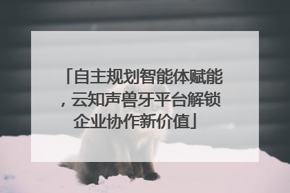 自主规划智能体赋能，云知声兽牙平台解锁企业协作新价值