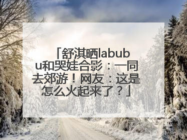 舒淇晒labubu和哭娃合影：一同去郊游！网友：这是怎么火起来了？