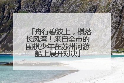 舟行碧波上，棋落长风湾！来自全市的围棋少年在苏州河游船上展开对决