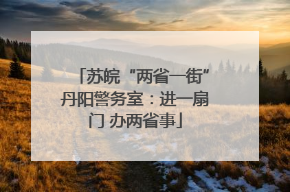 苏皖“两省一街”丹阳警务室：进一扇门 办两省事