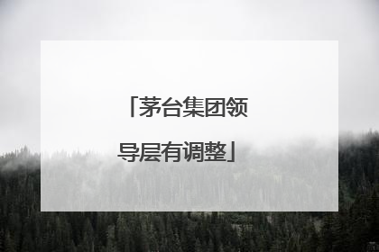 茅台集团领导层有调整