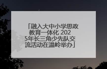 融入大中小学思政教育一体化 2025年长三角少先队交流活动在温岭举办