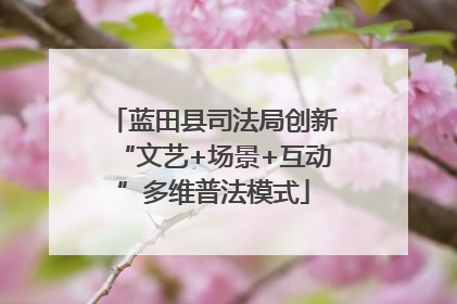 蓝田县司法局创新“文艺+场景+互动”多维普法模式