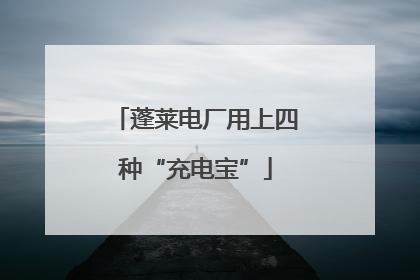 蓬莱电厂用上四种“充电宝”
