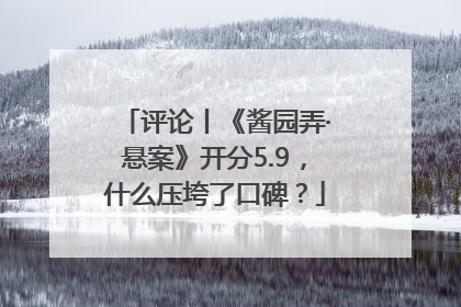 评论丨《酱园弄·悬案》开分5.9，什么压垮了口碑？