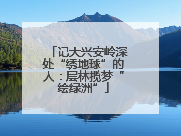 记大兴安岭深处“绣地球”的人：层林揽梦“绘绿洲”