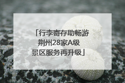 行李寄存助畅游 荆州28家A级景区服务再升级