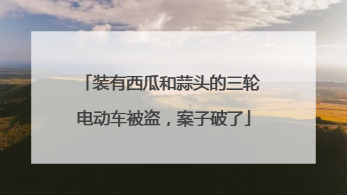 装有西瓜和蒜头的三轮电动车被盗，案子破了