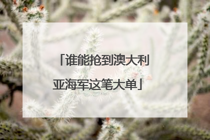 谁能抢到澳大利亚海军这笔大单