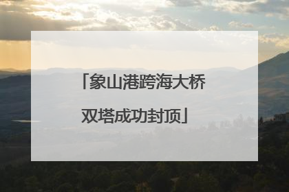 象山港跨海大桥双塔成功封顶