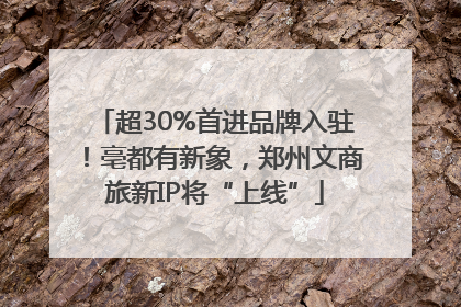 超30%首进品牌入驻！亳都有新象，郑州文商旅新IP将“上线”