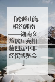 跨越山海 相约湖南——湖南文旅展厅亮相第四届中非经贸博览会