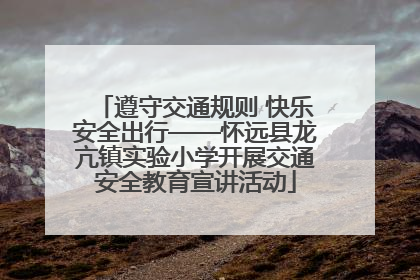 遵守交通规则 快乐安全出行——怀远县龙亢镇实验小学开展交通安全教育宣讲活动