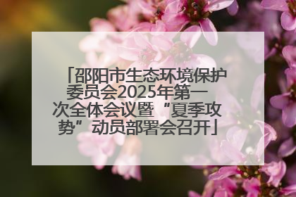 邵阳市生态环境保护委员会2025年第一次全体会议暨“夏季攻势”动员部署会召开