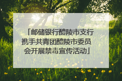 邮储银行醴陵市支行携手共青团醴陵市委员会开展禁毒宣传活动
