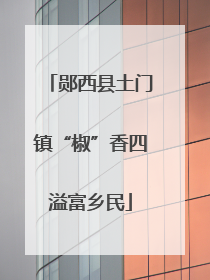 郧西县土门镇“椒”香四溢富乡民