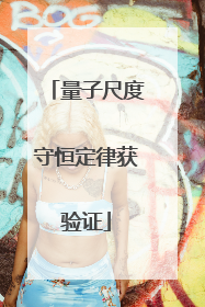 量子尺度守恒定律获验证