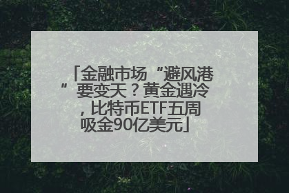 金融市场“避风港”要变天？黄金遇冷，比特币ETF五周吸金90亿美元