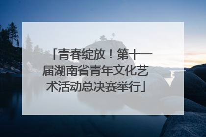 青春绽放！第十一届湖南省青年文化艺术活动总决赛举行